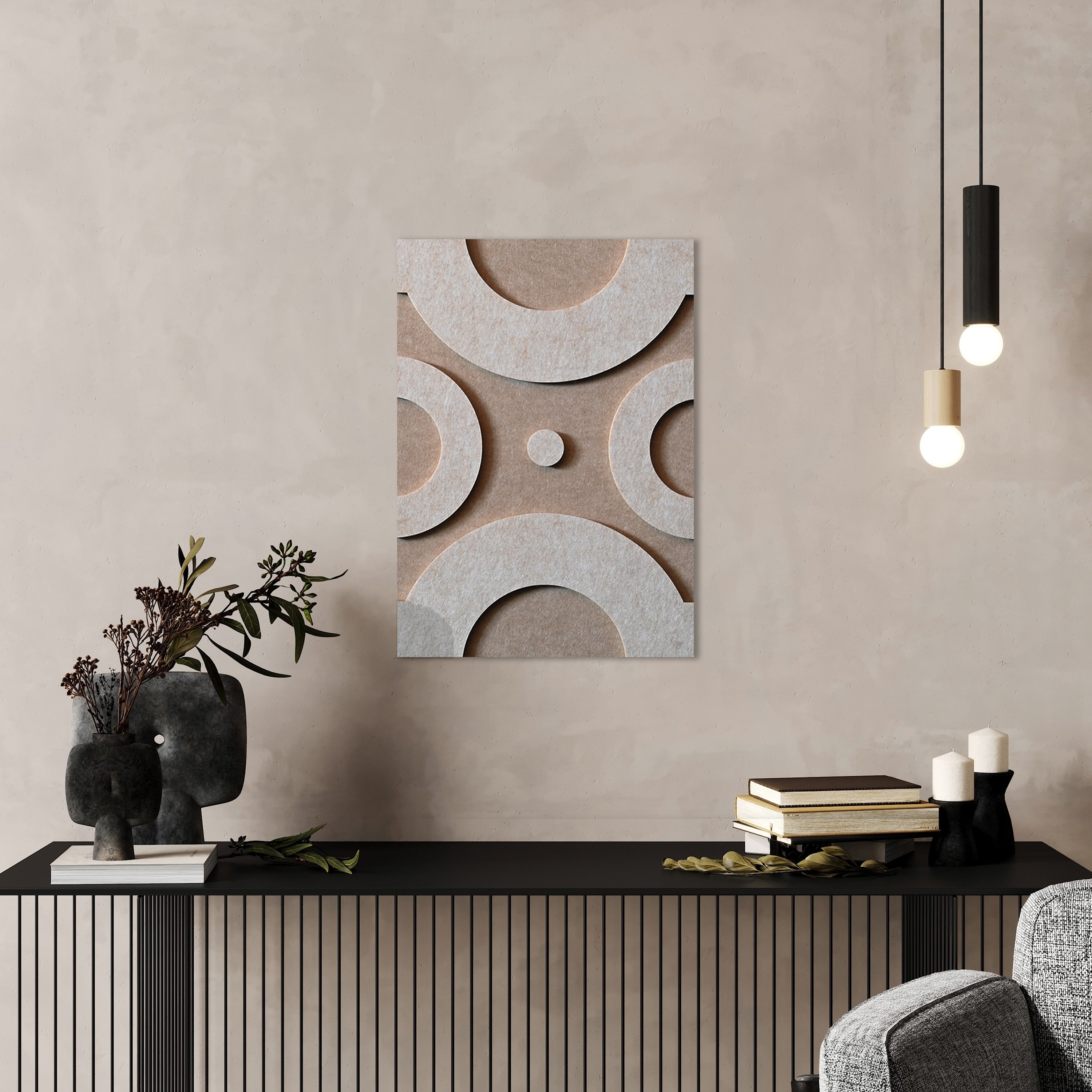 Dot vilt wanddecoratie