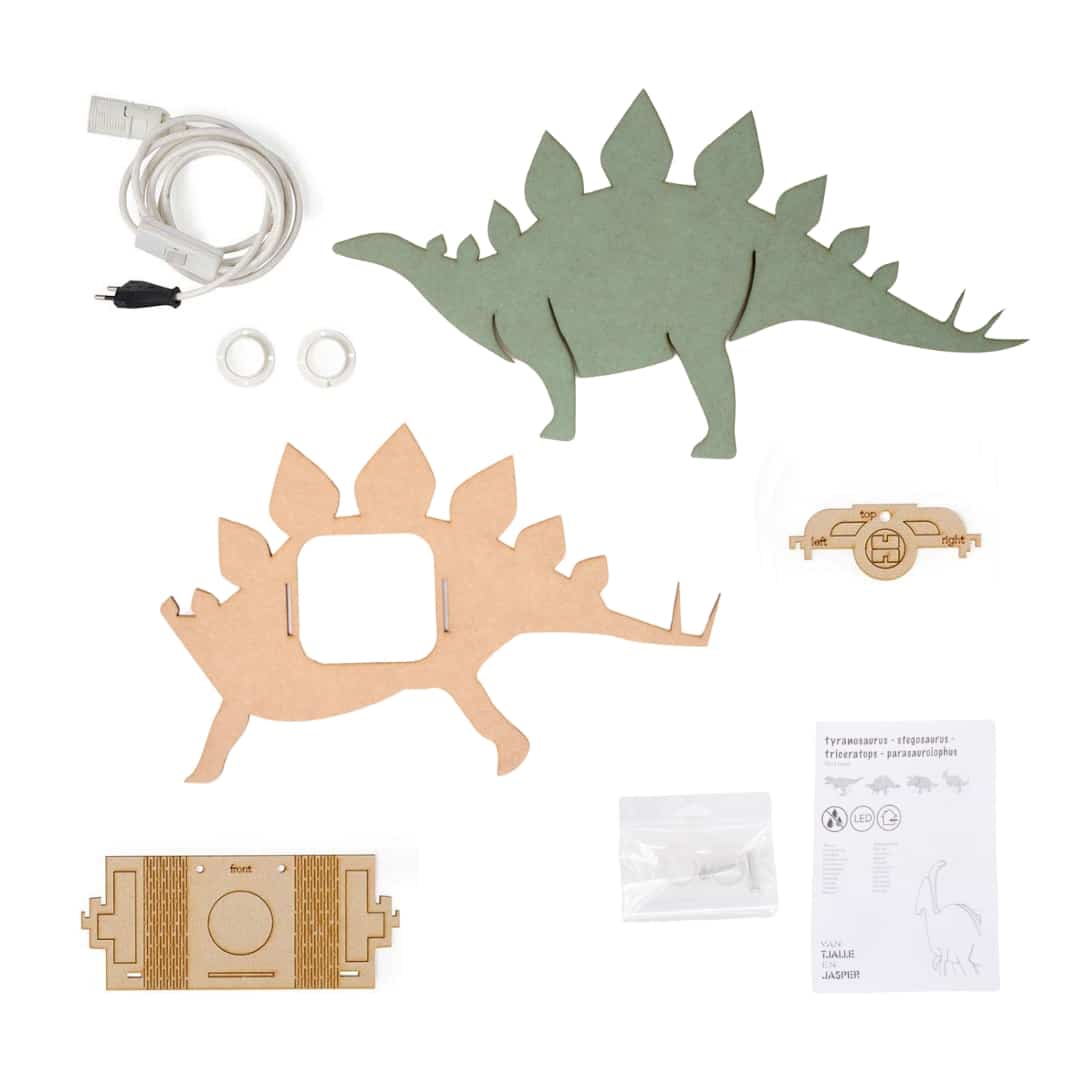 Dino Wandlamp Stegosaurus - babykamer in de kleur van Van Tjalle en Jasper