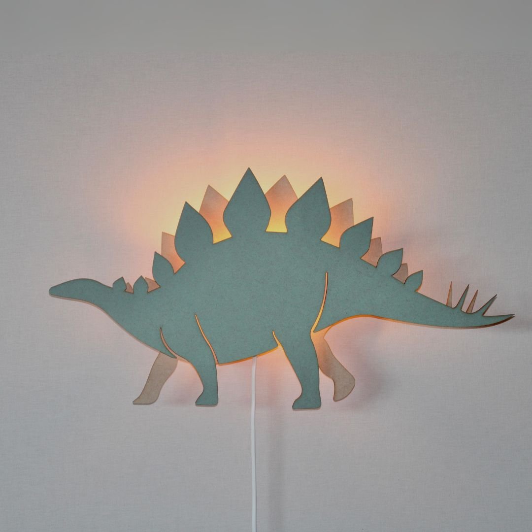 Dino Wandlamp Stegosaurus - babykamer in de kleur van Van Tjalle en Jasper