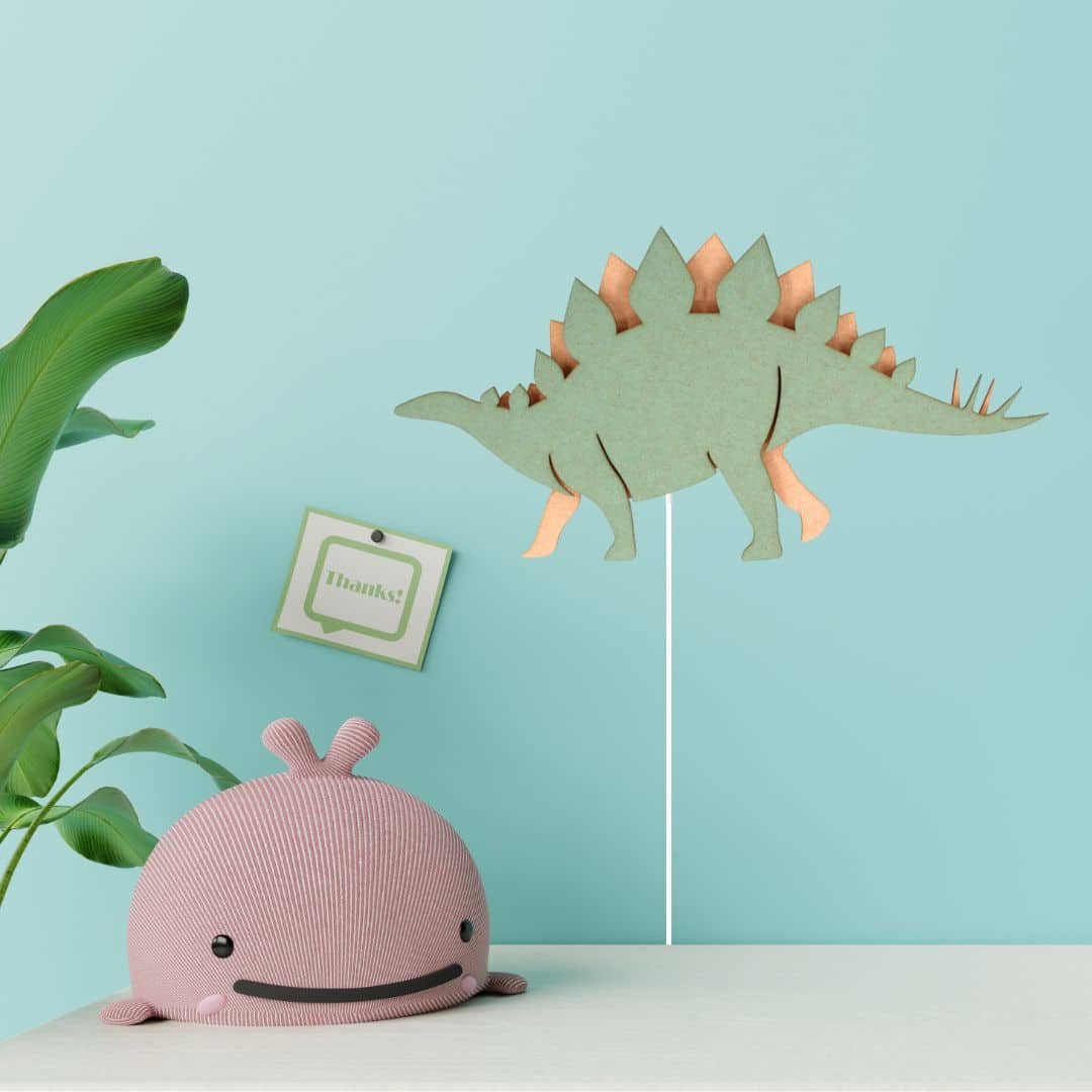 Dino Wandlamp Stegosaurus - babykamer in de kleur van Van Tjalle en Jasper