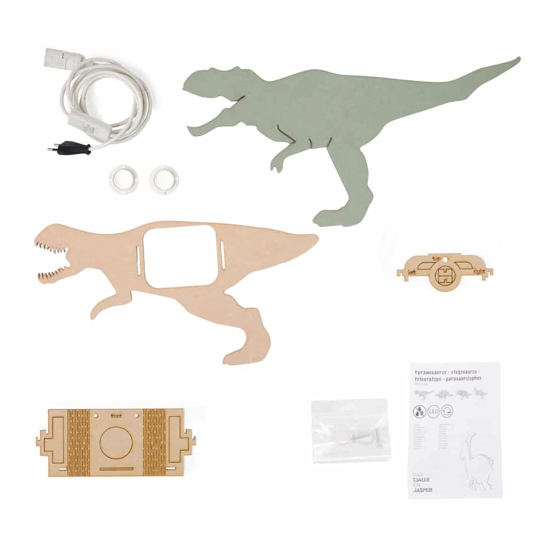 Dino Wandlamp T - rex - babykamer in de kleur van Van Tjalle en Jasper