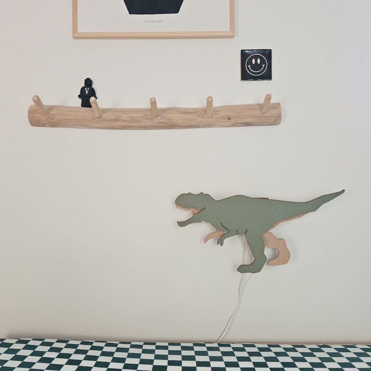 Dino Wandlamp T - rex - babykamer in de kleur van Van Tjalle en Jasper