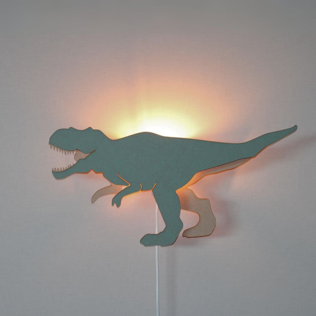 Dino Wandlamp T - rex - babykamer in de kleur van Van Tjalle en Jasper