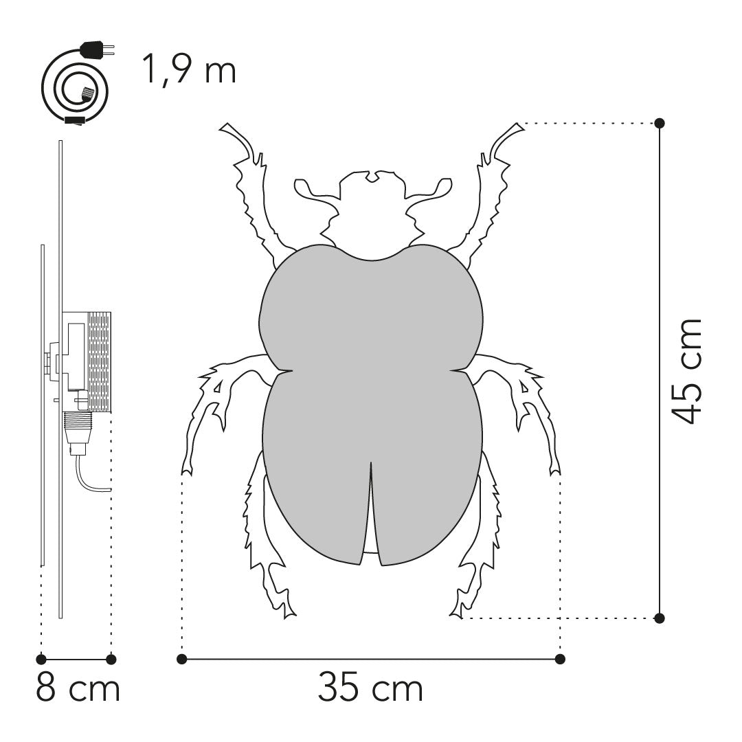 Kever wandlamp - babykamer in de kleur van Van Tjalle en Jasper