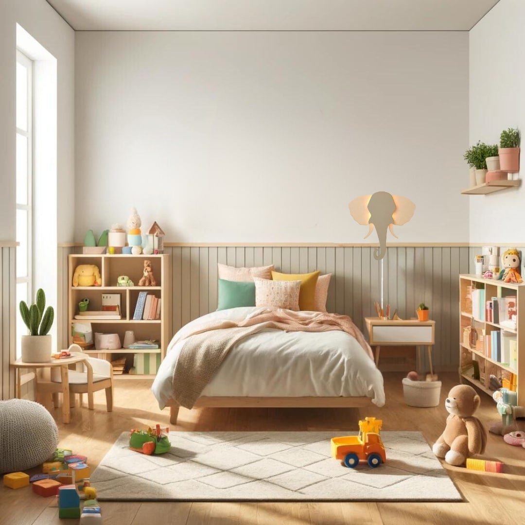 Olifant wandlamp - babykamer in de kleur van Van Tjalle en Jasper