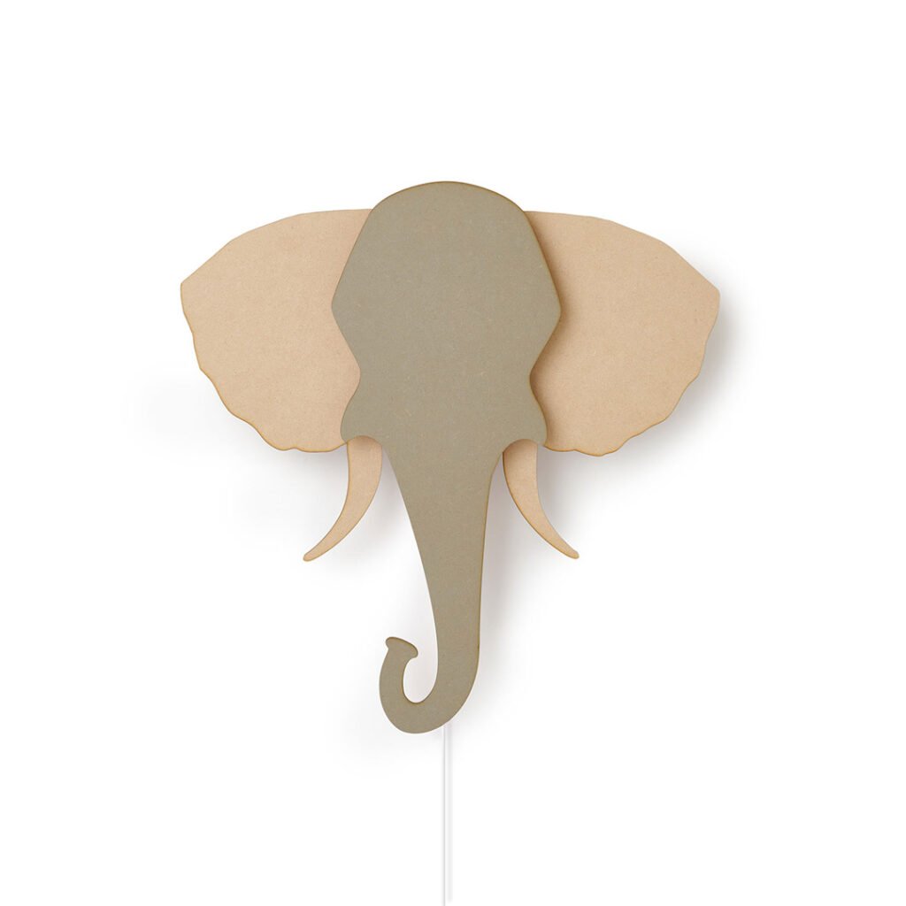 Olifant wandlamp - babykamer in de kleur van Van Tjalle en Jasper