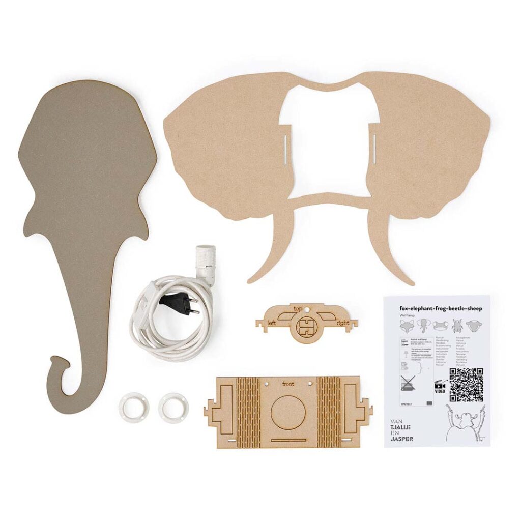 Olifant wandlamp - babykamer in de kleur van Van Tjalle en Jasper