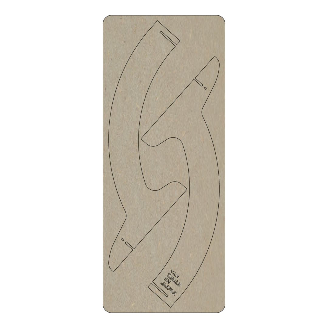 Ribben voor Granny Smith - Granny Smith hanglamp in de kleur Soft Grey van Van Tjalle en Jasper