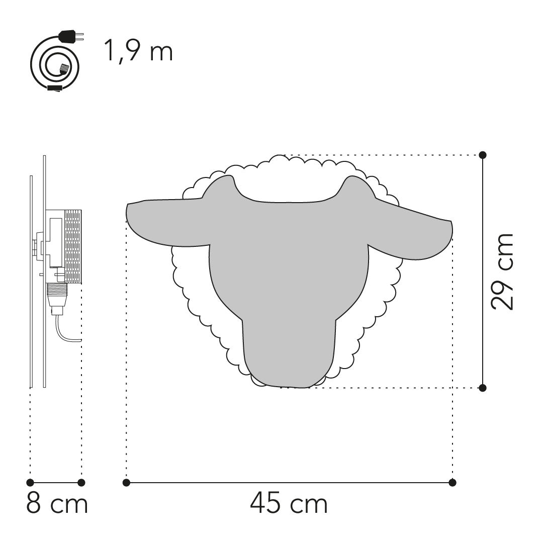 Schapen wandlamp - babykamer in de kleur van Van Tjalle en Jasper