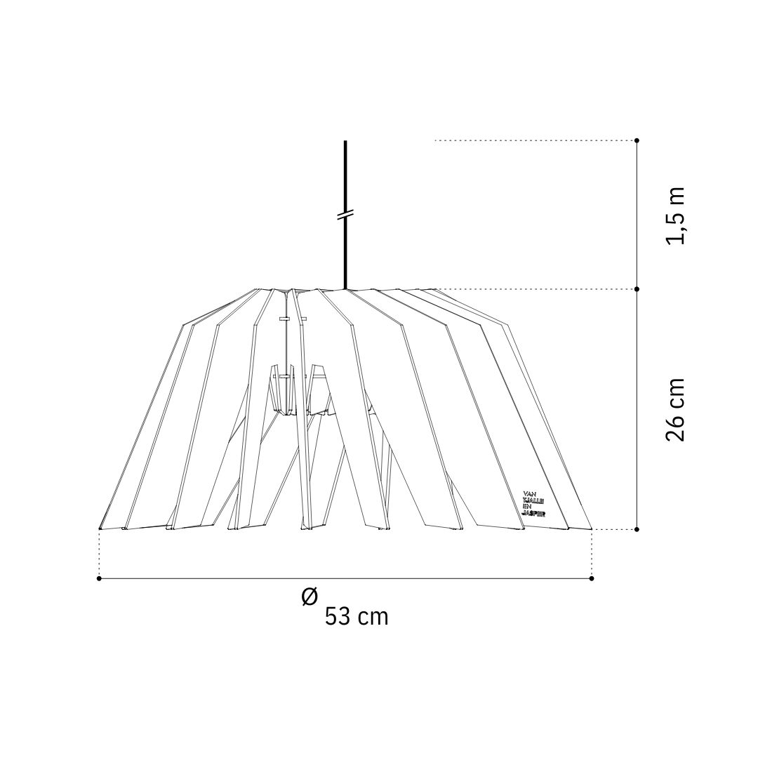 Vesper x Lightswing - Eettafel hanglamp in de kleur Single van Van Tjalle en Jasper