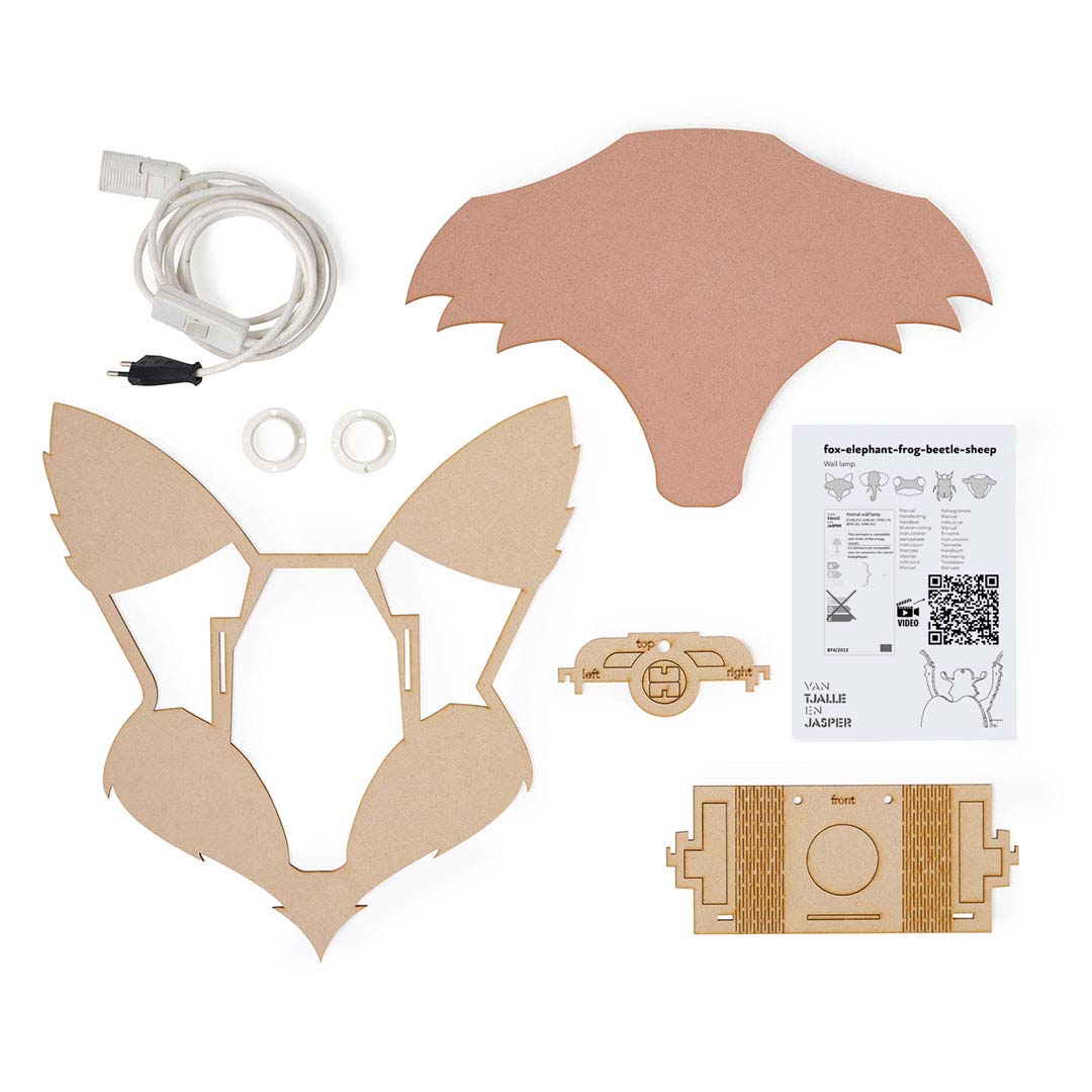Vossen wandlamp - babykamer in de kleur van Van Tjalle en Jasper