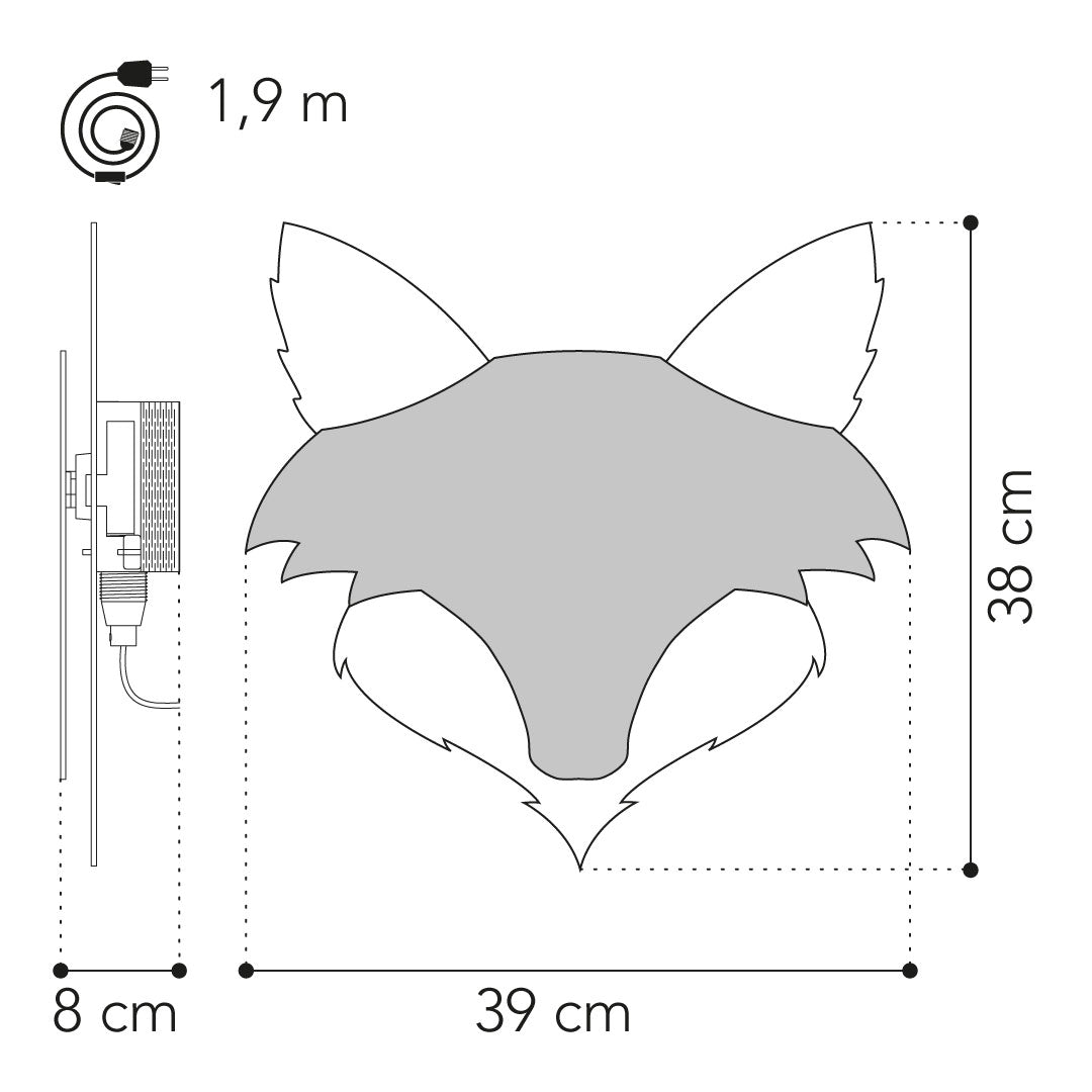 Vossen wandlamp - babykamer in de kleur van Van Tjalle en Jasper