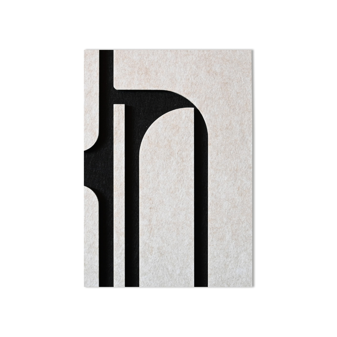 Abstract vilt wanddecoratie