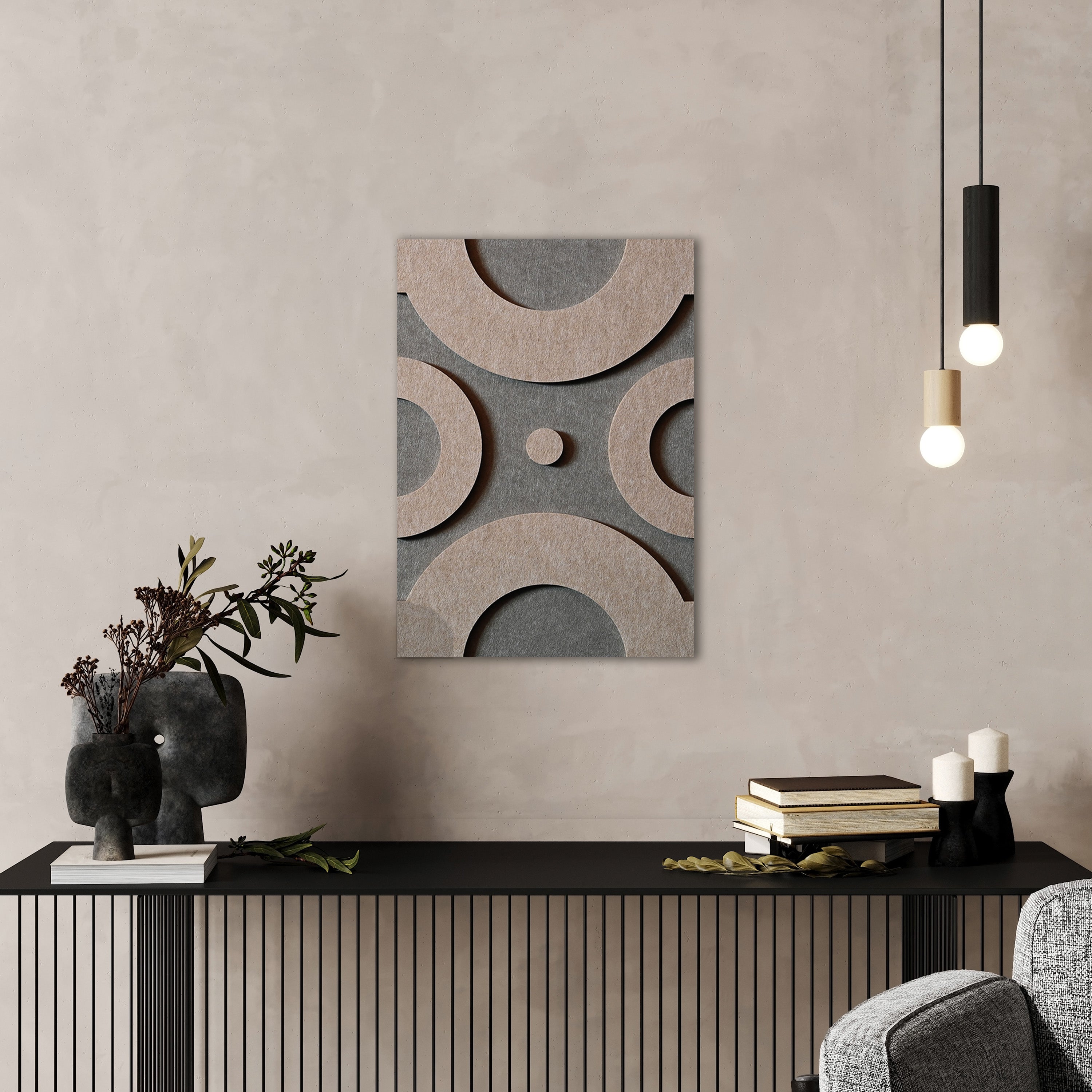 Dot vilt wanddecoratie