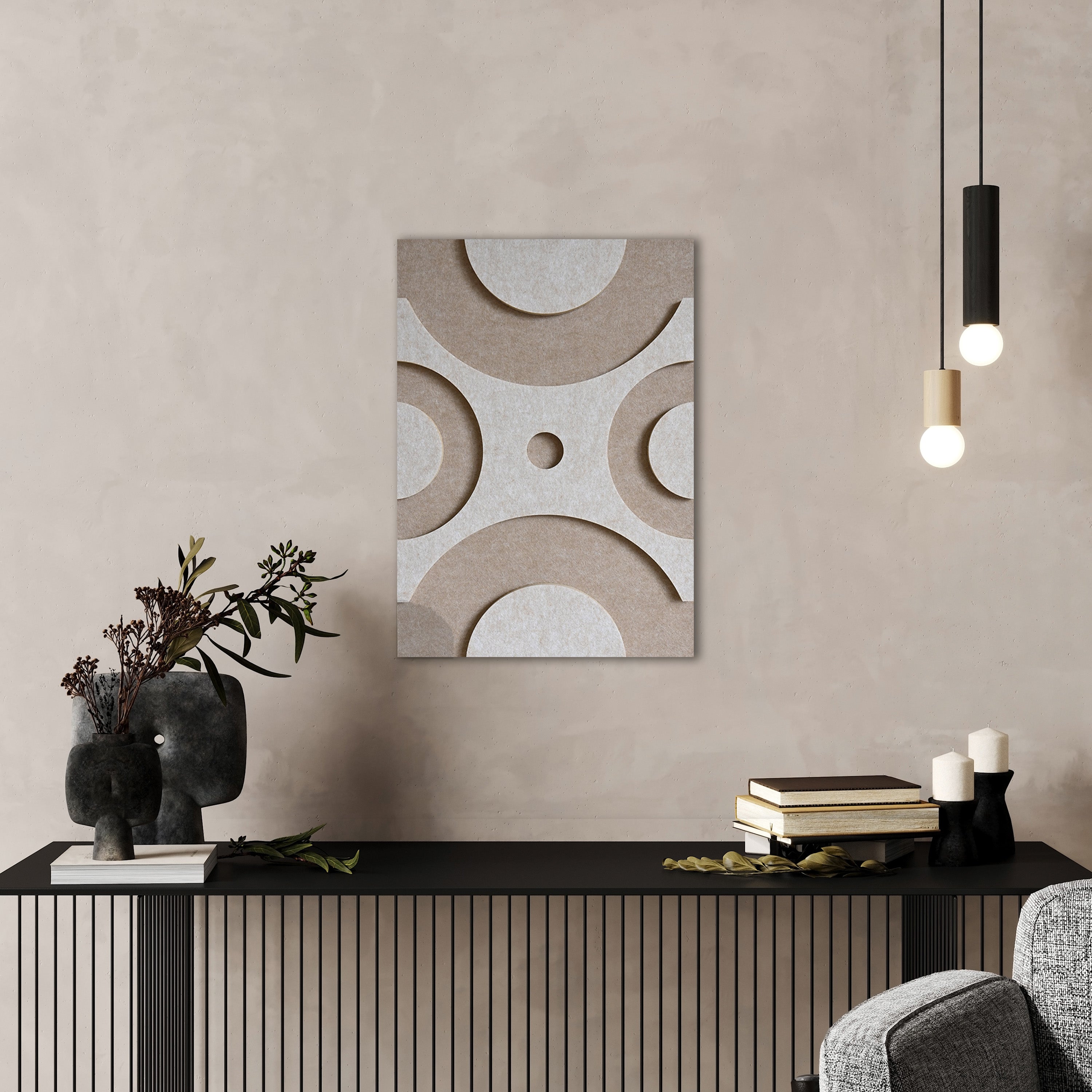 Dot vilt wanddecoratie