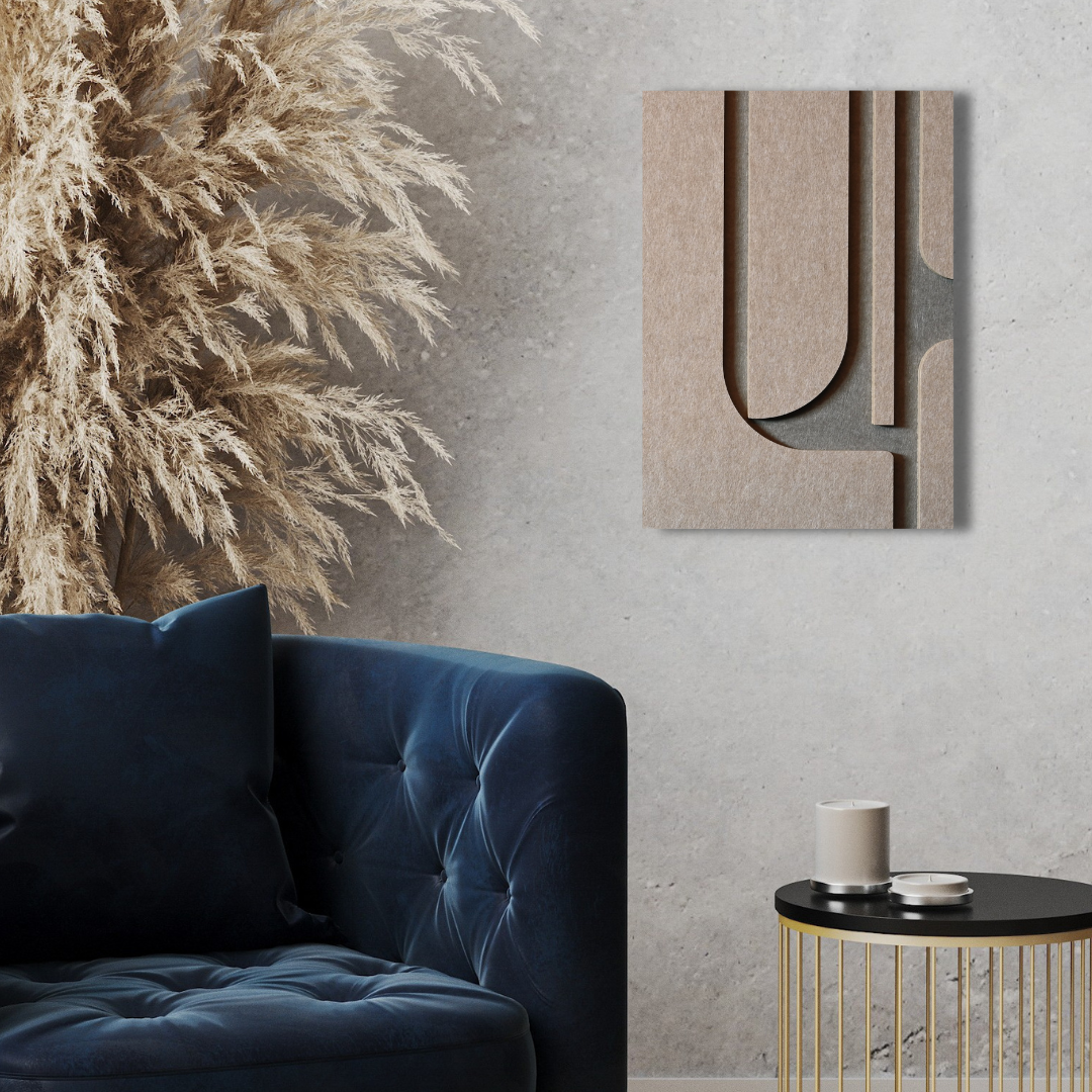 van Tjalle en Jasper - Abstract vilt wanddecoratie