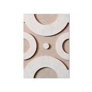 Dot vilt wanddecoratie - vilten wanddecoratie in de kleur White & sand van Van Tjalle en Jasper