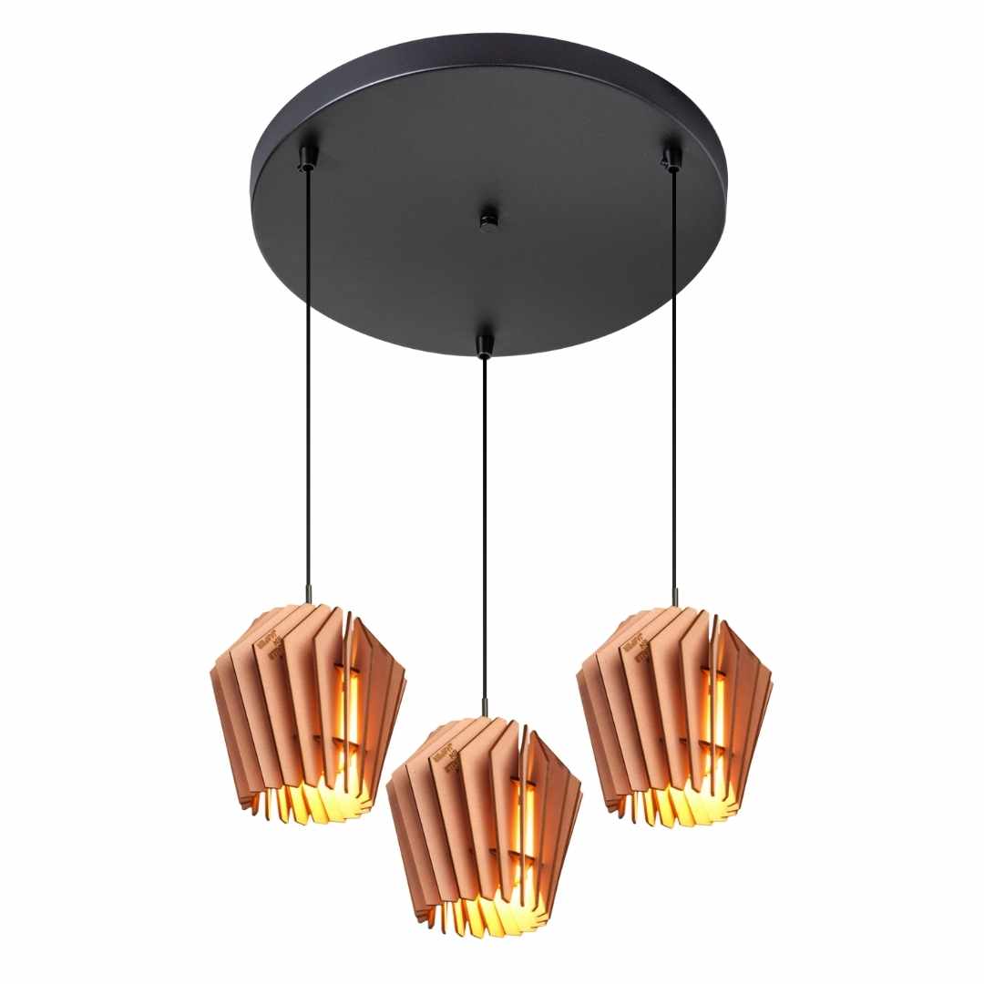 Mini - Spot Hanglamp bundel - Combi - sets in de kleur Naturel van Van Tjalle en Jasper