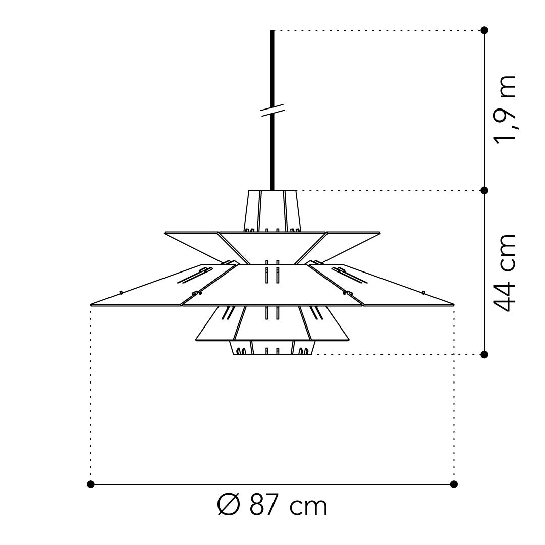 PM5 XL hanglamp - eetkamer in de kleur Naturel van Van Tjalle en Jasper