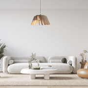 Vesper hanglamp - eetkamer in de kleur naturel van Van Tjalle en Jasper