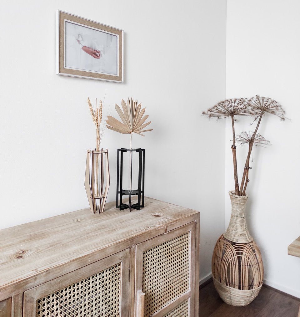 Wave bloemenvaas - Bloemenvaas in de kleur Naturel van Van Tjalle en Jasper