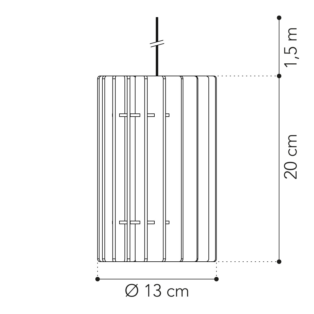 Zylinder hanglamp - hanglamp in de kleur Black van Van Tjalle en Jasper